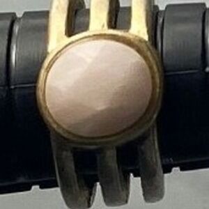 Women's Ring Rose Quartz Gold Tone Band Size 8